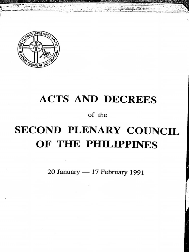 Catholic Bishops' Conference of The Philippines - Acts and Decrees of ...