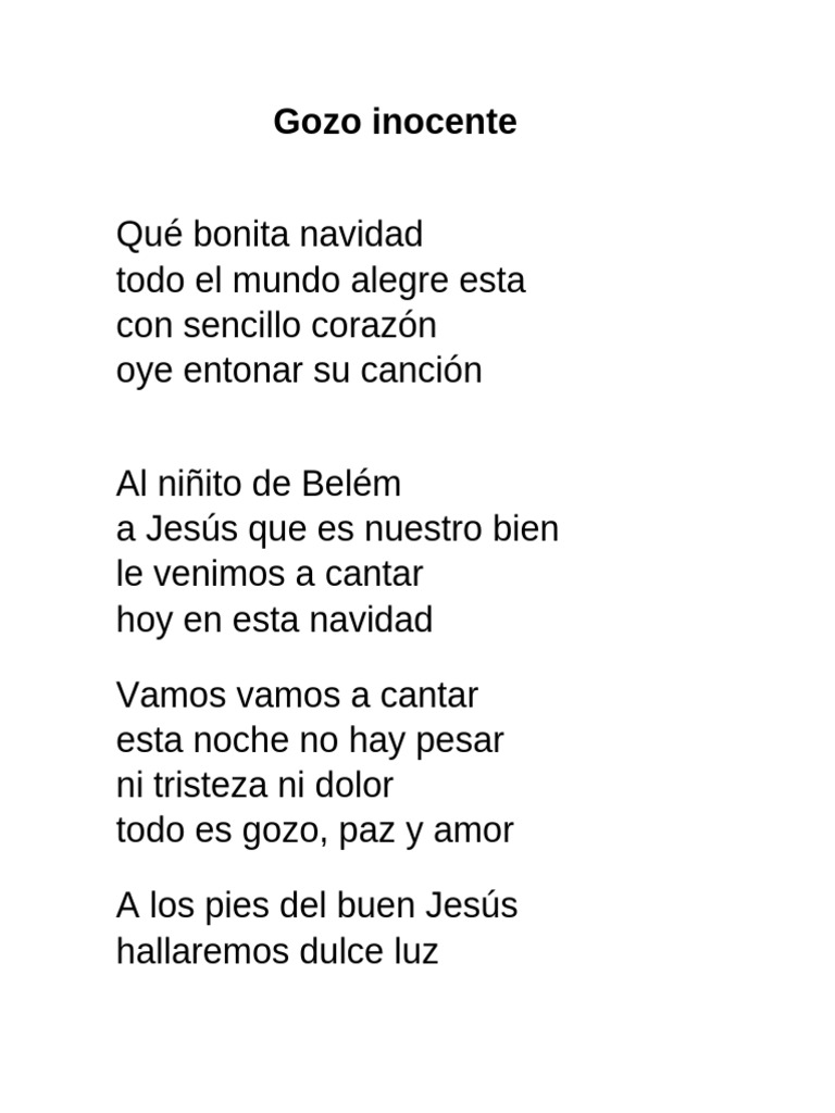 Gozo Inocente LETRA | PDF