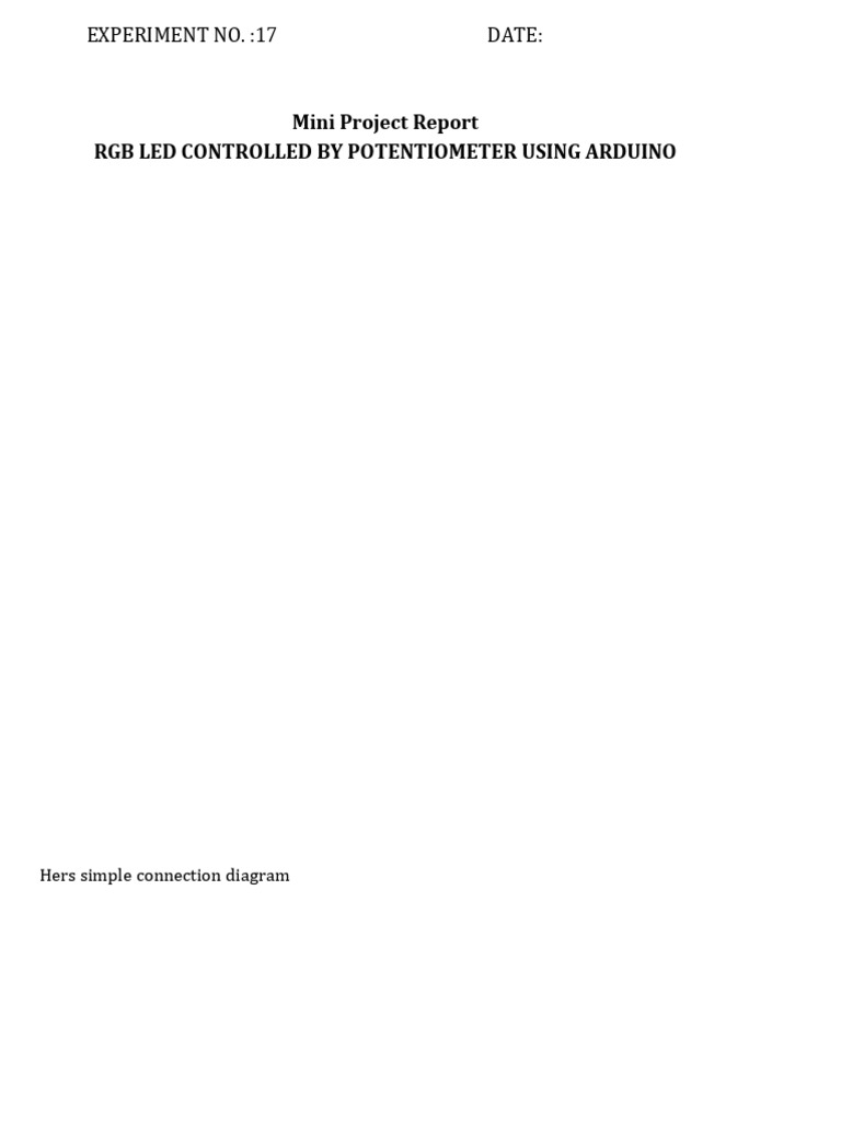 RGB LED Control with Potentiometer | PDF