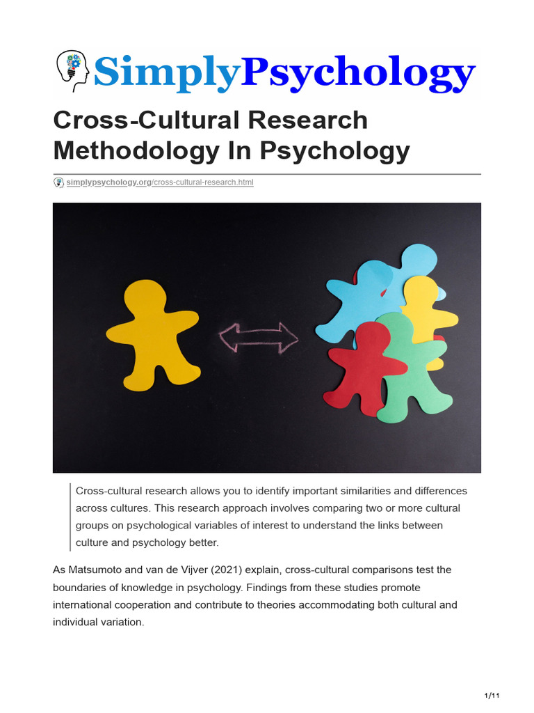 Cross-Cultural Research Methodology in Psychology | PDF | Methodology ...