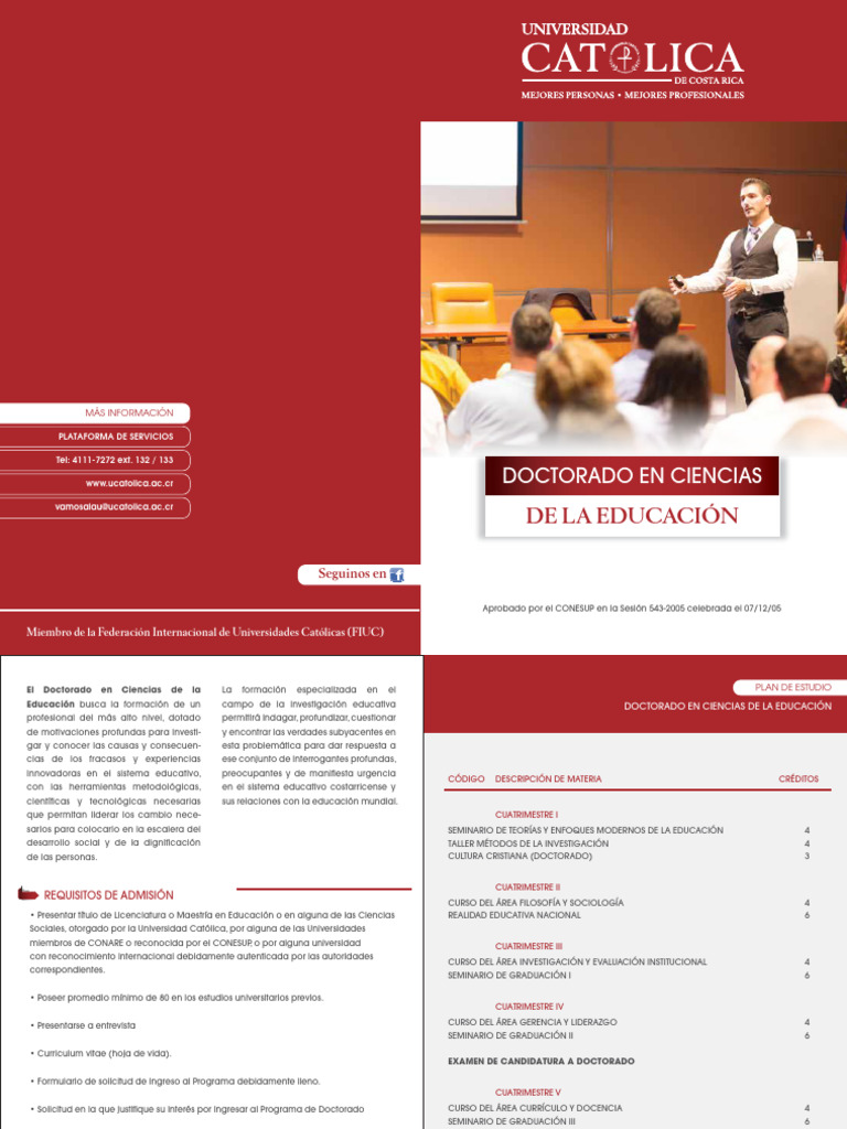 CienciasEducacion Doctorado | PDF | Doctorado | Tesis