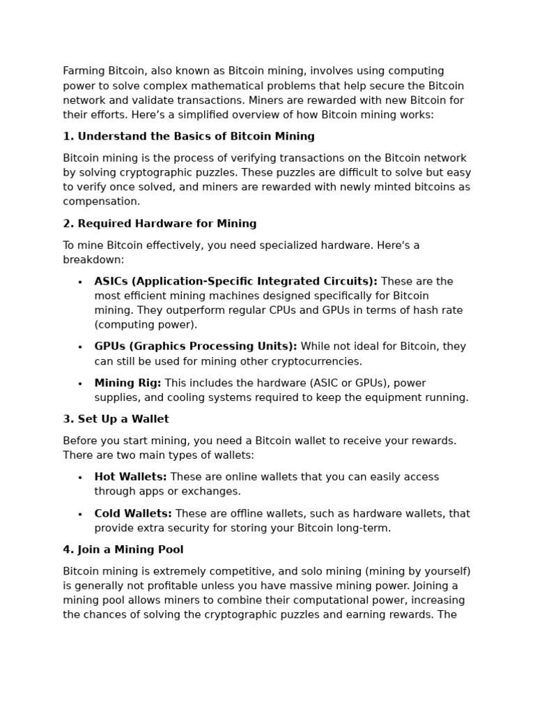 Bitcoin Mining: A Comprehensive Guide | PDF | Bitcoin | Computing