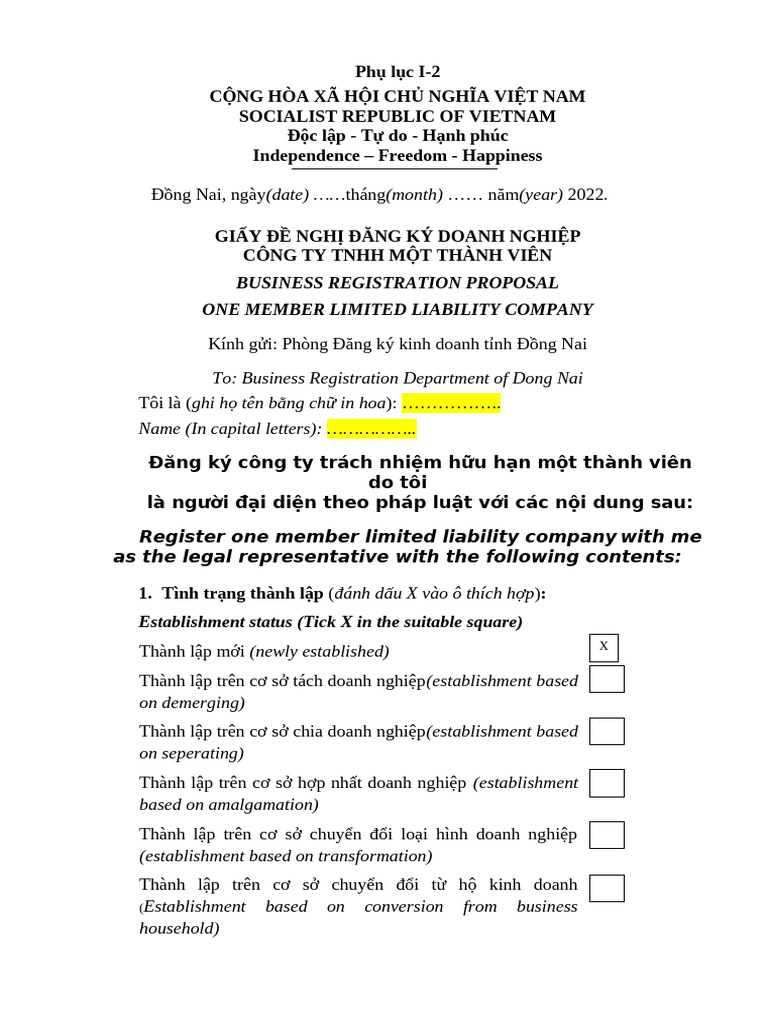 Business Registration Proposal | PDF