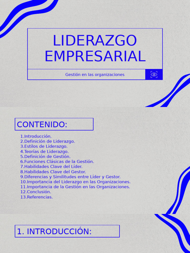 Liderazgo y Gestión en Empresas | PDF | Liderazgo | Ciencias del ...