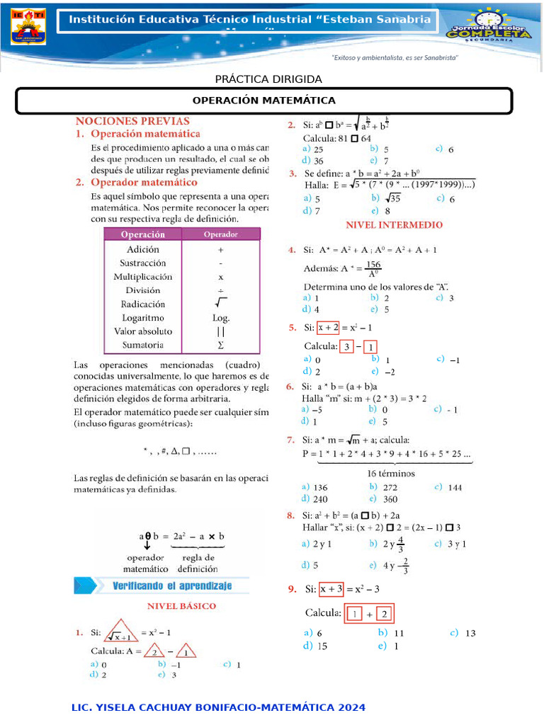 Operacionn Matematica | PDF