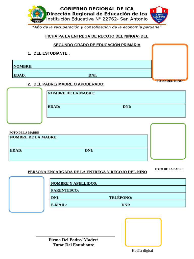 Ficha de Recojo para Educación Primaria | PDF