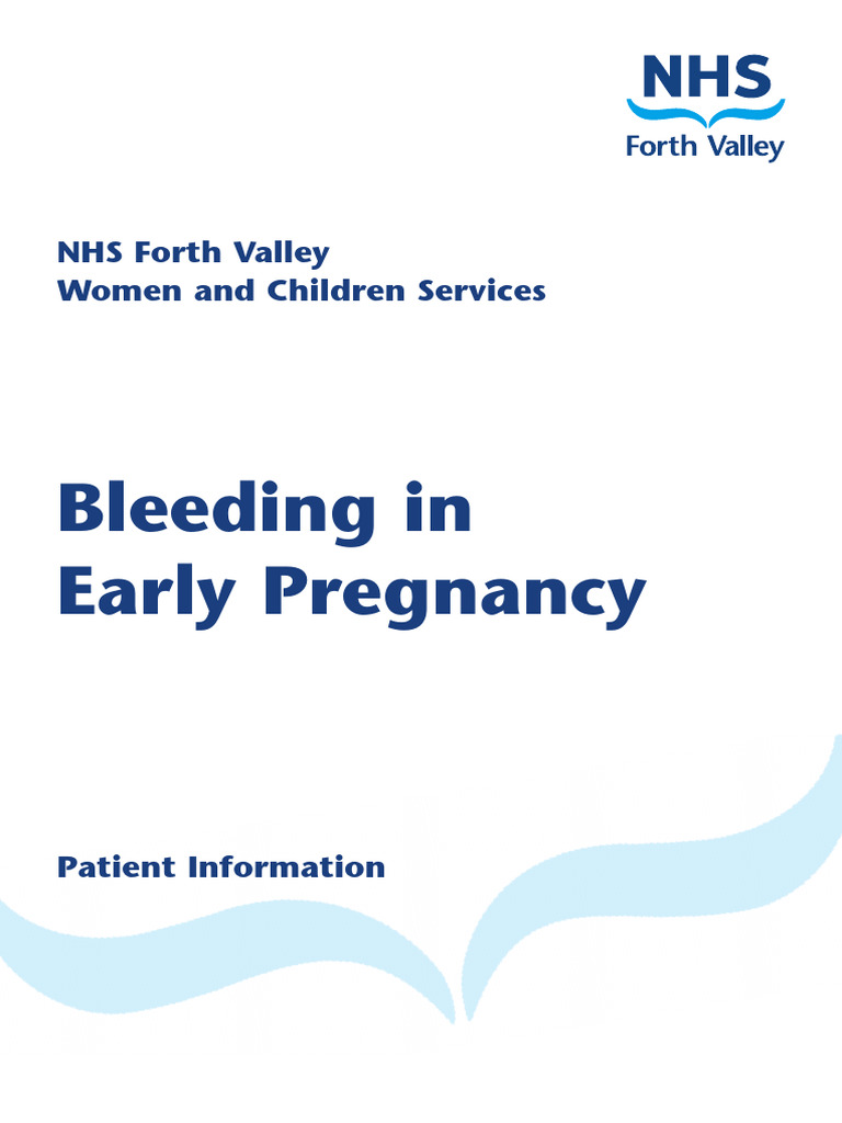 Early Pregnancy Bleeding Guide | PDF | Miscarriage | Pregnancy