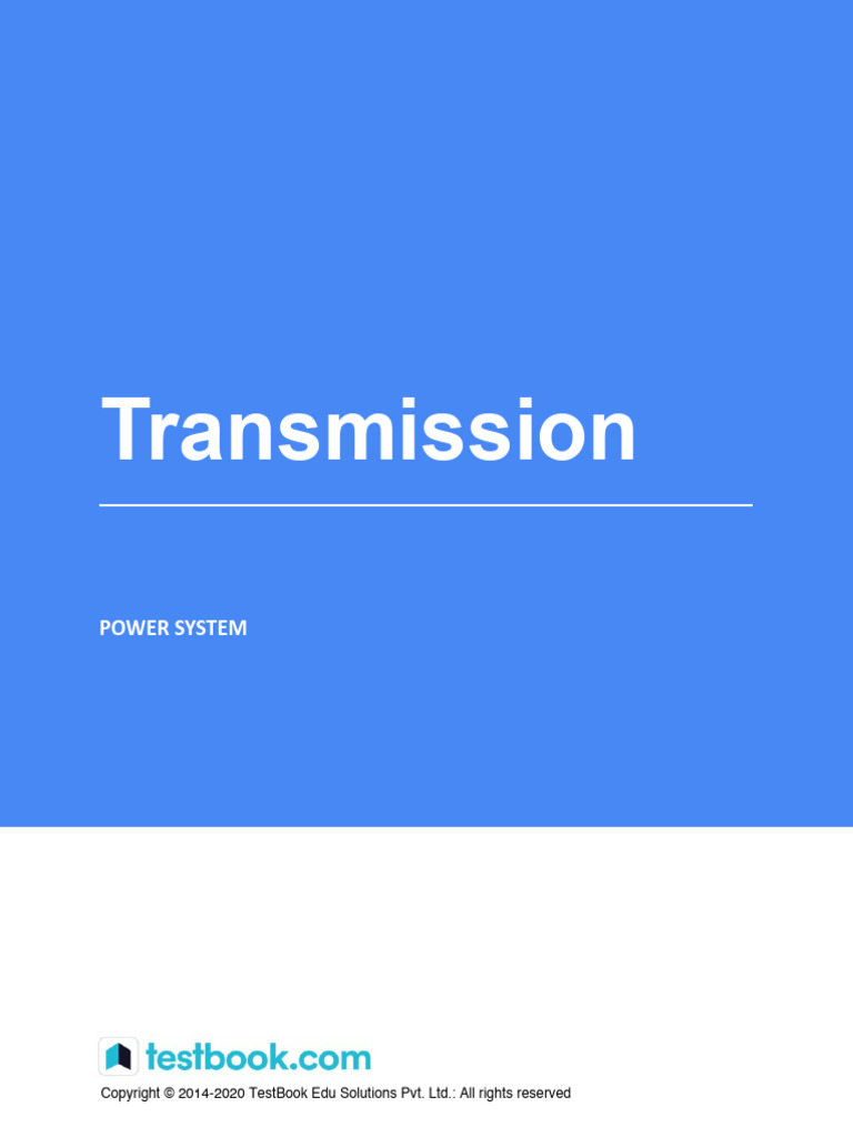 Transmission - Study Notes | PDF | Electric Power Transmission | Inductance