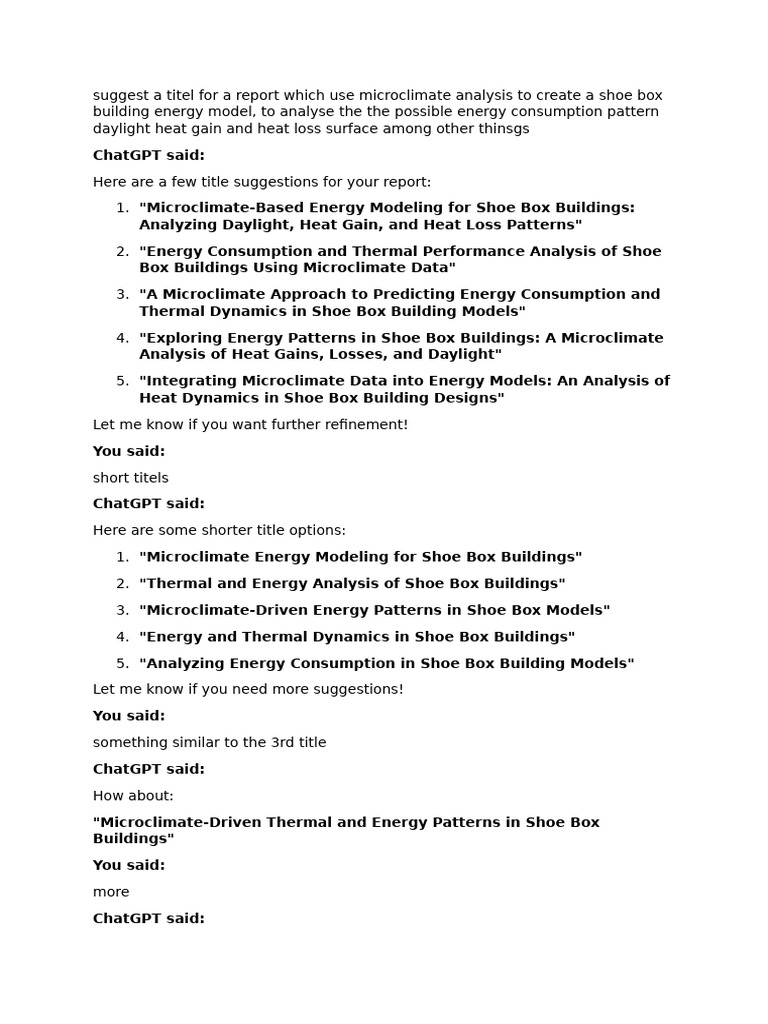 Suggest A Titel For A Report Which Use Microclimate Analysis To Create ...