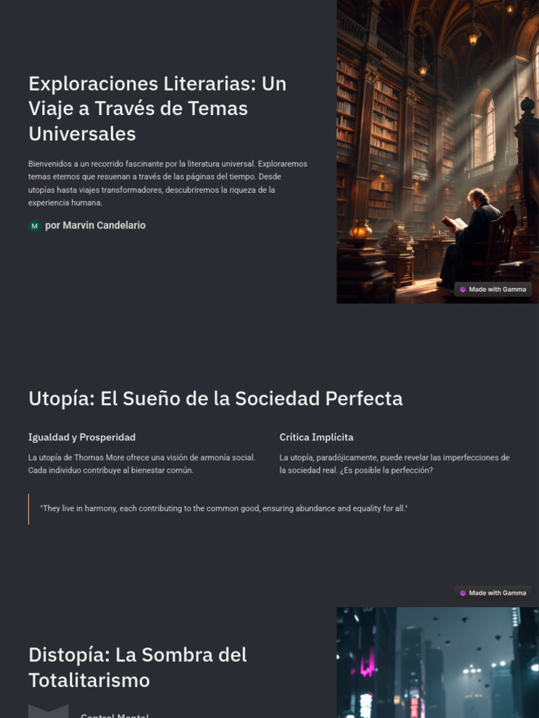 Exploraciones Literarias Un Viaje A Traves de Temas Universales | PDF