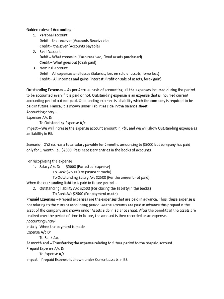 Accounting Principles and Entries Explained | PDF | Debits And Credits ...