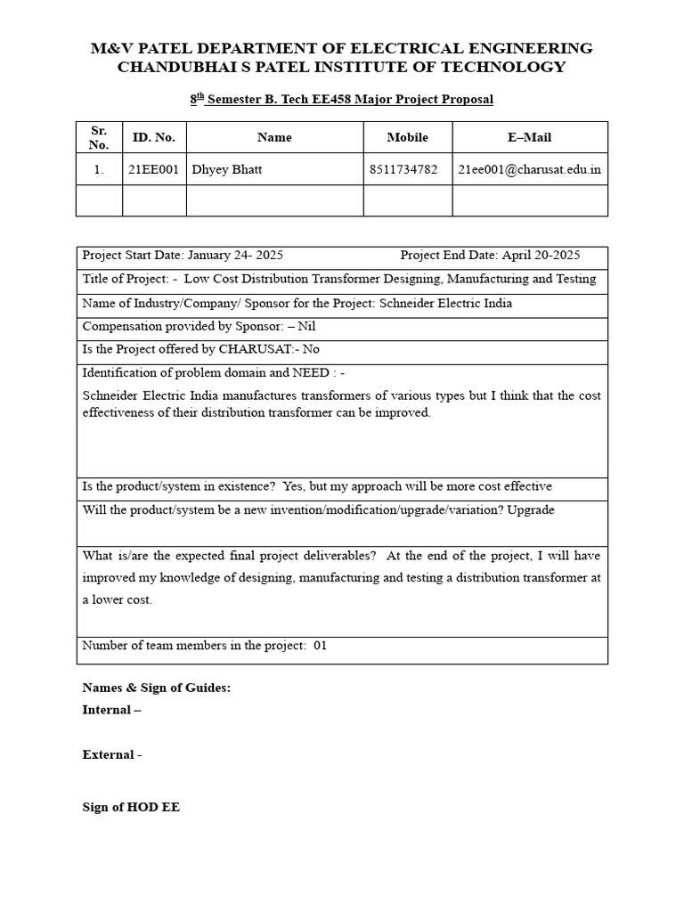 Low-Cost Transformer Design Project | PDF