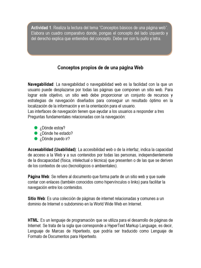 Conceptos Clave de Páginas Web | PDF | Red mundial | Internet y web