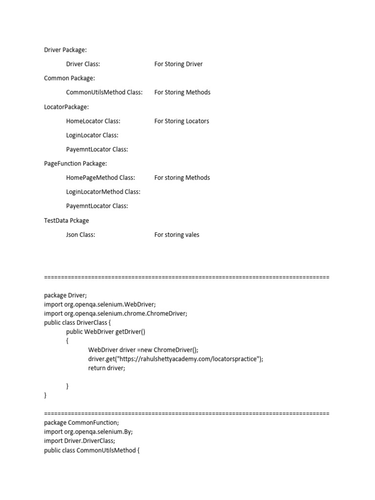 Selenium WebDriver Page Object Model | PDF