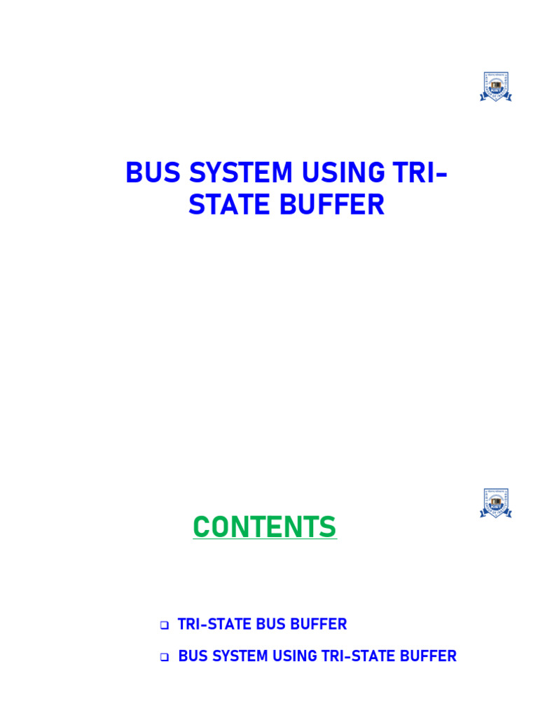 Tri-State Buffer Bus System Explained | PDF | Logic Gate | Digital ...