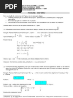 Problemas Do Segundo Grau