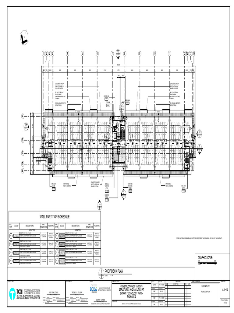 Wall Partition Schedule: Graphic Scale | PDF | Materials ...