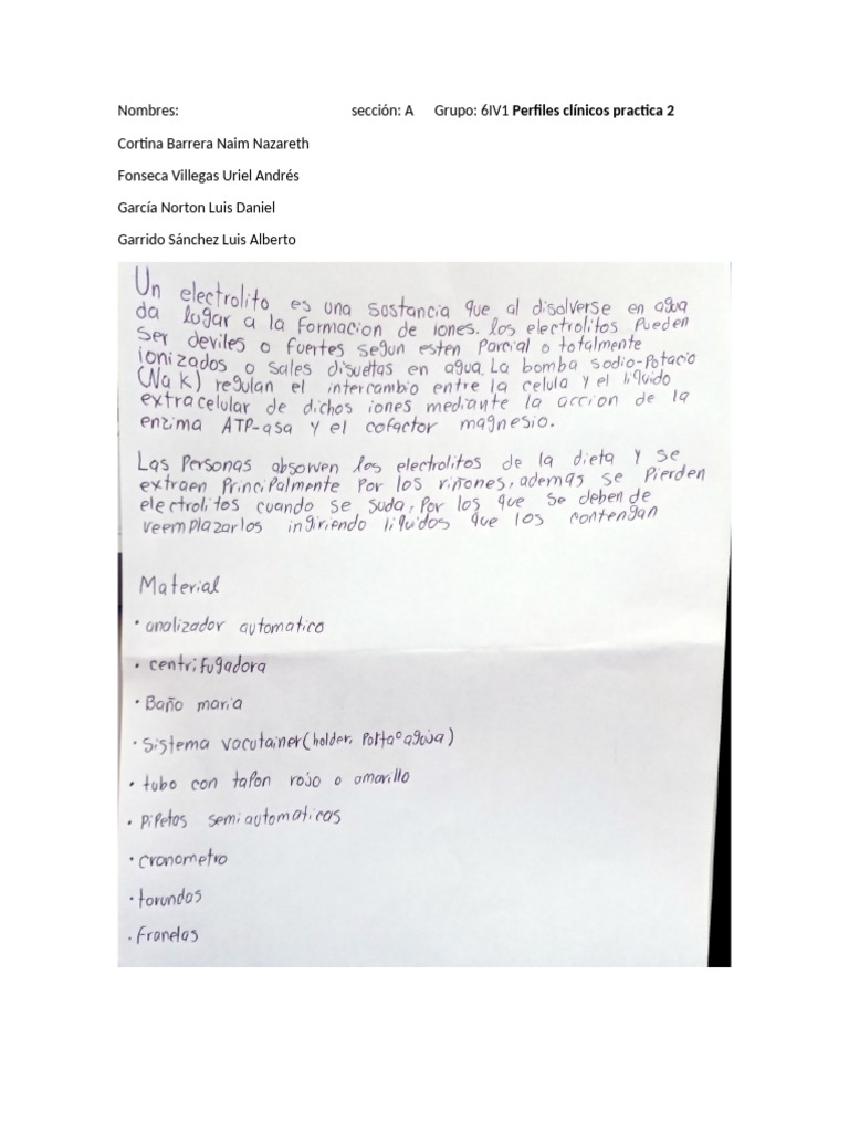Perfiles Clínicos Practica 2 | PDF