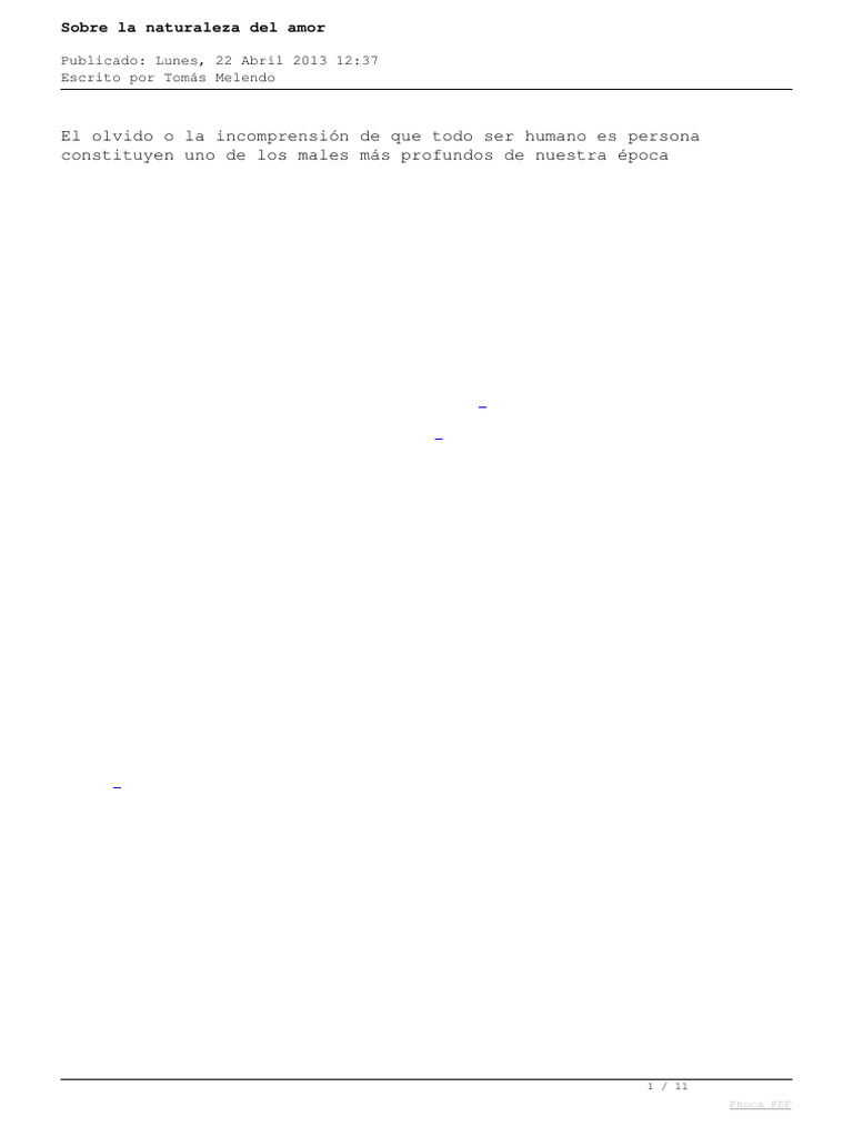 La esencia del amor humano | PDF | Amor | Verdad