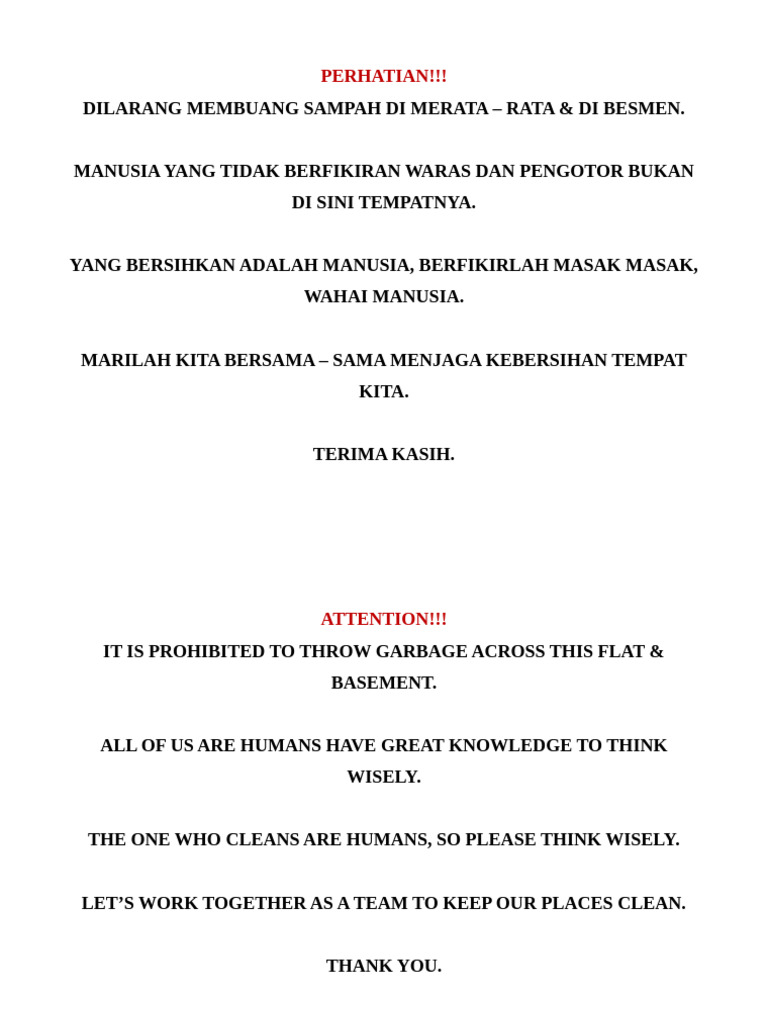 PERHATIAN | PDF