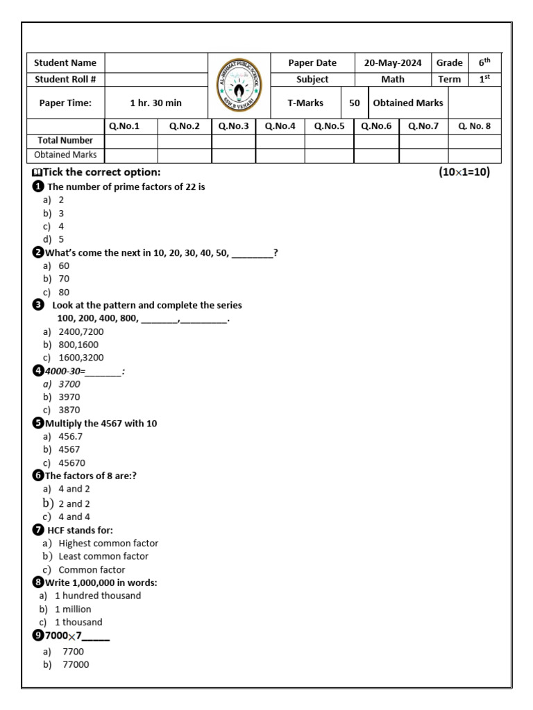 Incredible Maths 6 (1st Term) | PDF | Arithmetic | Mathematics