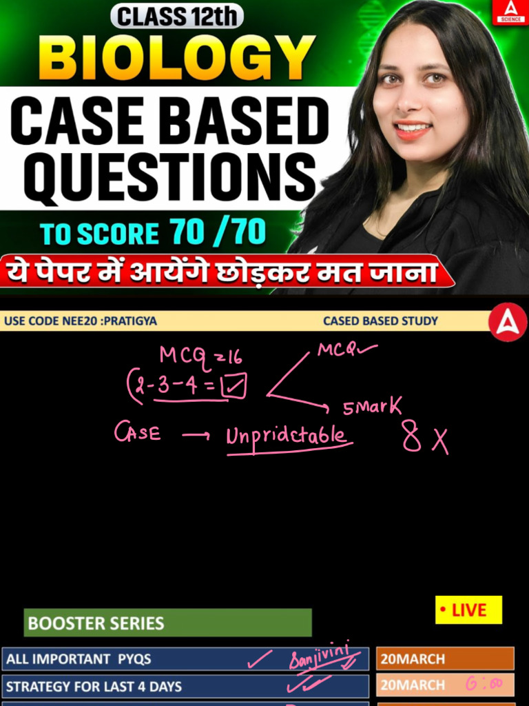 Cased Based Pyqs Biology | PDF