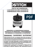 Bostitch CAP2000 Compressor - Owners Manual