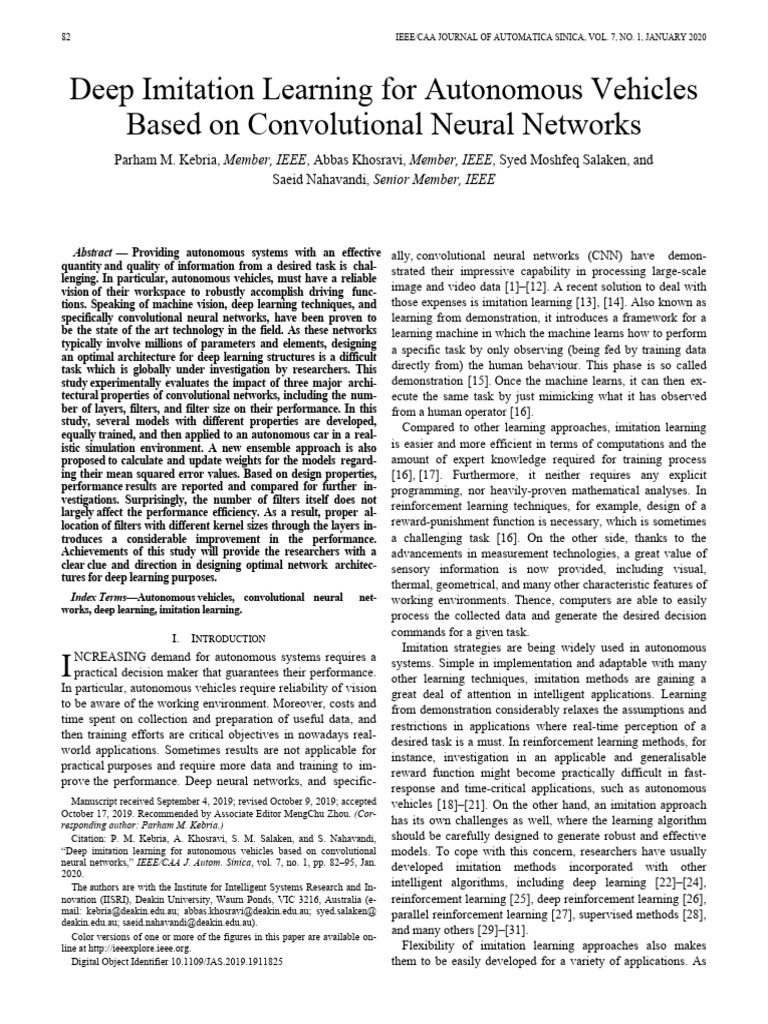 Deep Learning for Autonomous Vehicles | PDF | Deep Learning | Computer ...