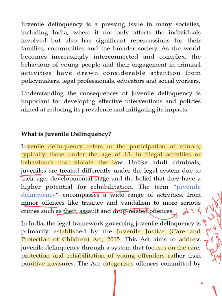 Understanding Juvenile Delinquency in India | PDF | Juvenile ...