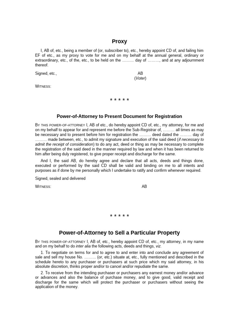 Chapter 42 - Forms-Power-of-Attorney | PDF | Banks | Leasehold Estate