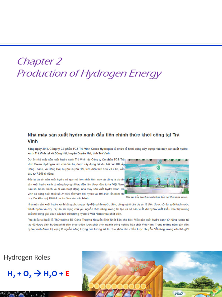 Hydrogen Energy Production Techniques | PDF | Renewable Energy | Hydrogen