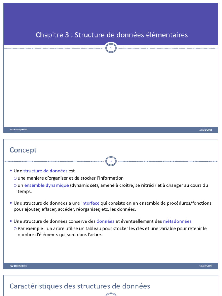 Structures de données et opérations clés | PDF | Pointeur ...