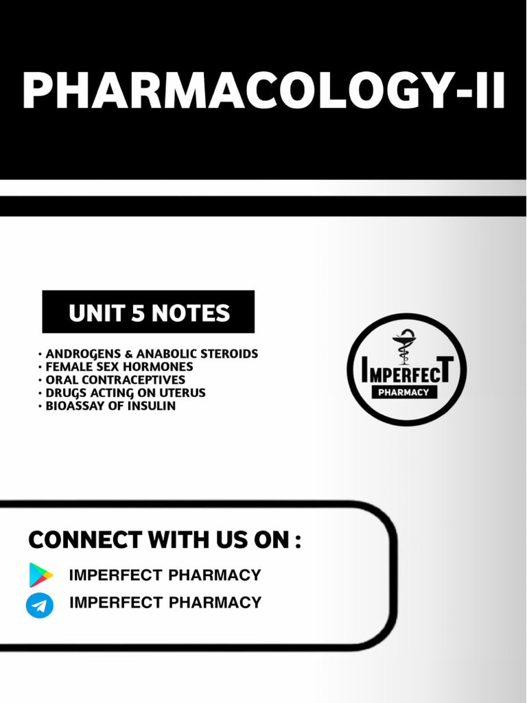Pharmacology II Unit 5 | PDF