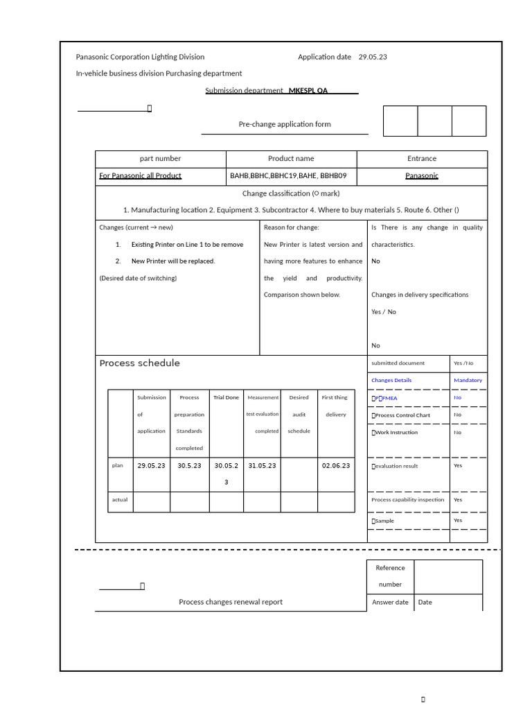 Line 1 Printer Change 4M | PDF | Printed Circuit Board