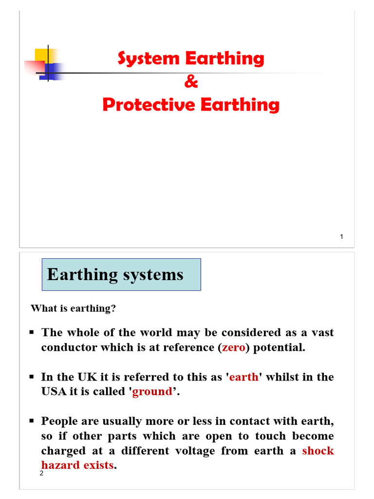 Understanding Earthing Systems and Safety | PDF | Manufactured Goods ...
