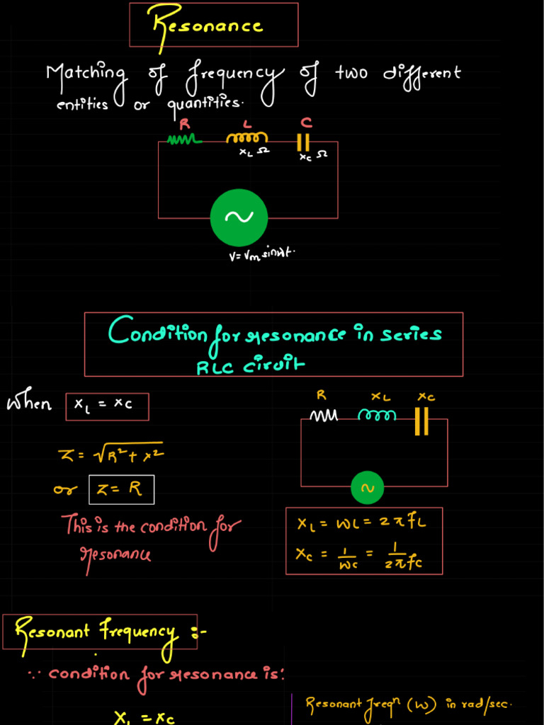 22.resonance in Series AC Circuits | PDF