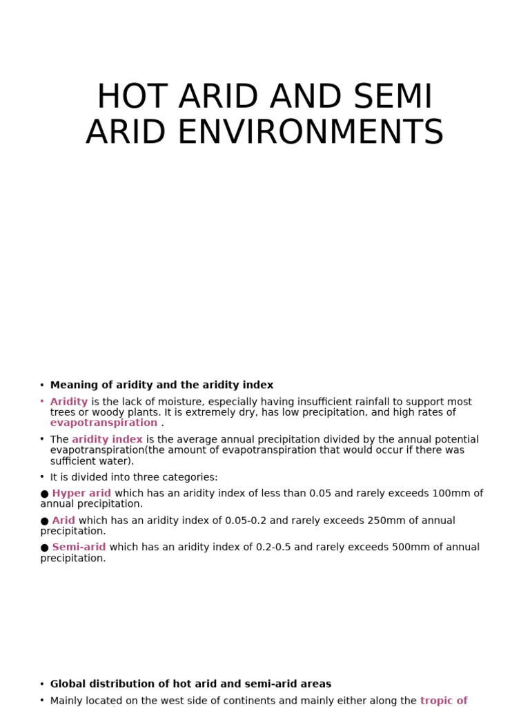 Erosion Risks in Hot Arid Climates | PDF | Dune | Desert