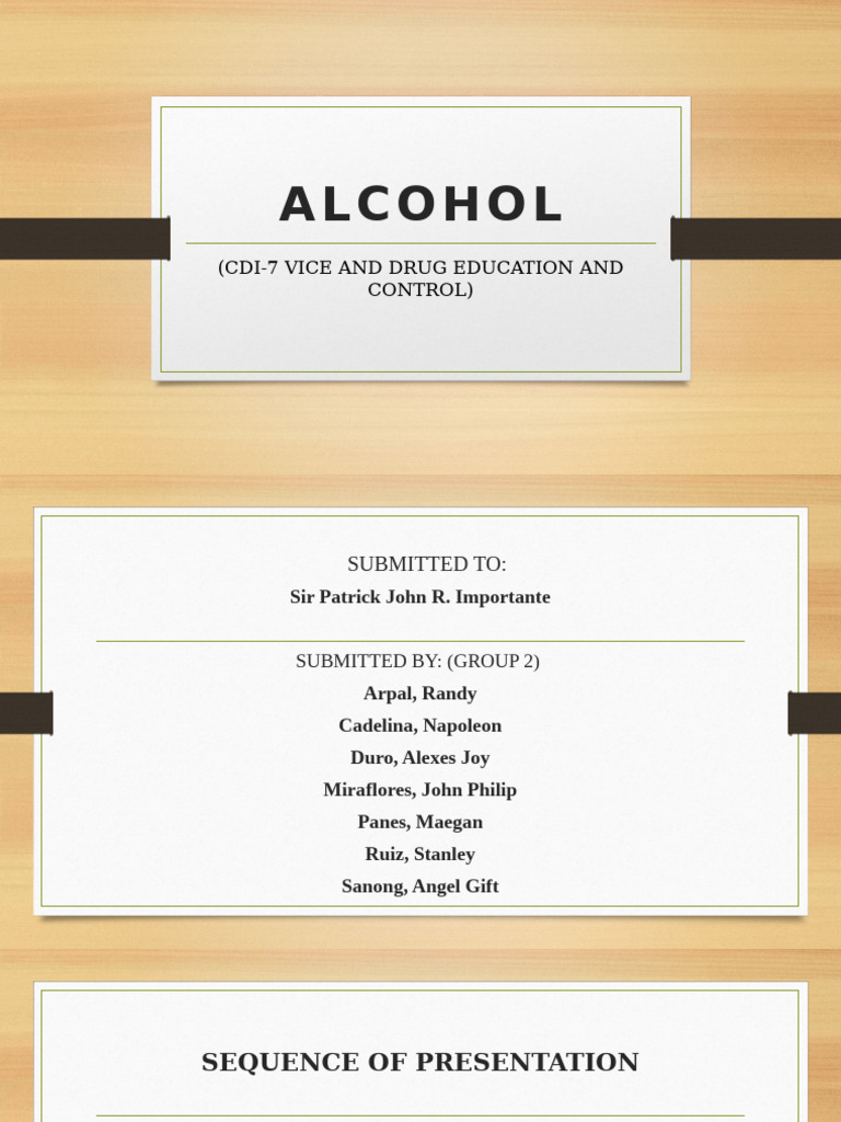 Understanding Alcohol and Its Effects | PDF | Alcoholism | Alcohol ...