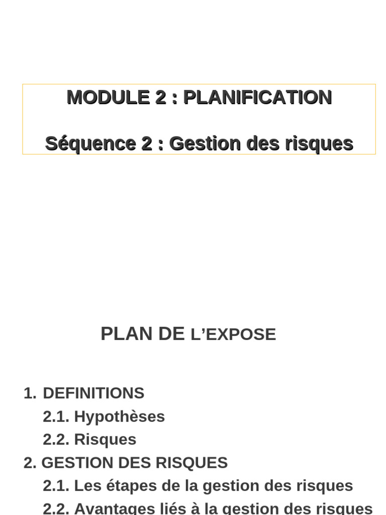 Étapes de la gestion des risques | PDF | Risque | Gestion des risques