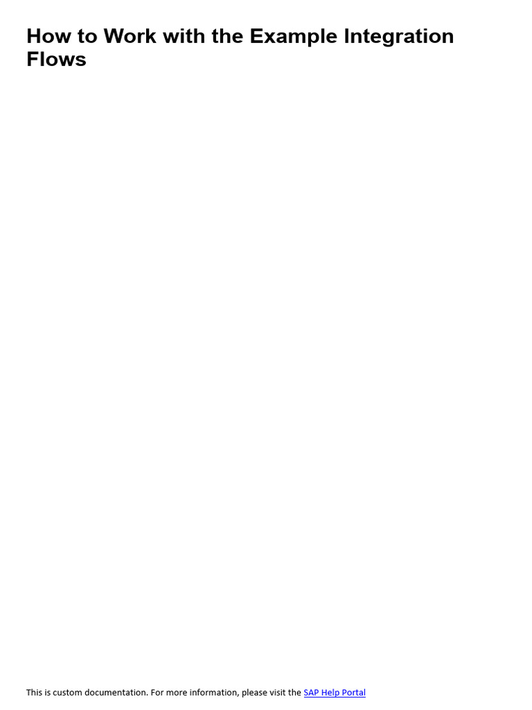 How To Work With The Example Integration Flows in SAP CPI 1669993097 ...