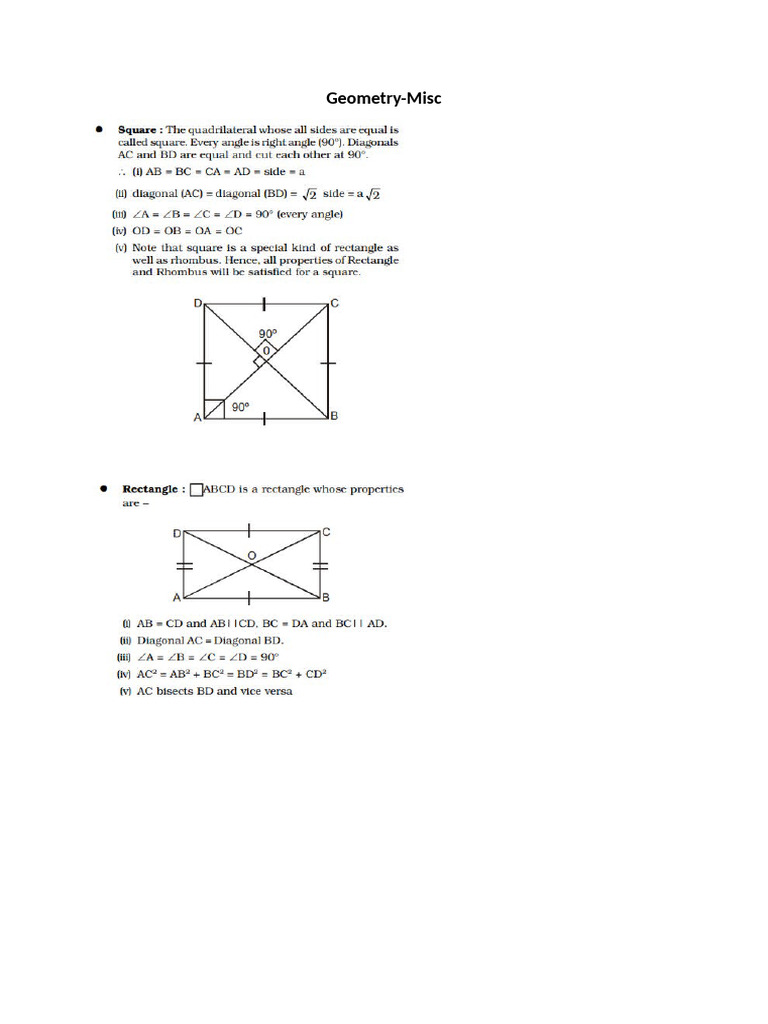 Geometry Problems: Squares, Rectangles, and Polygons | PDF | Circle ...
