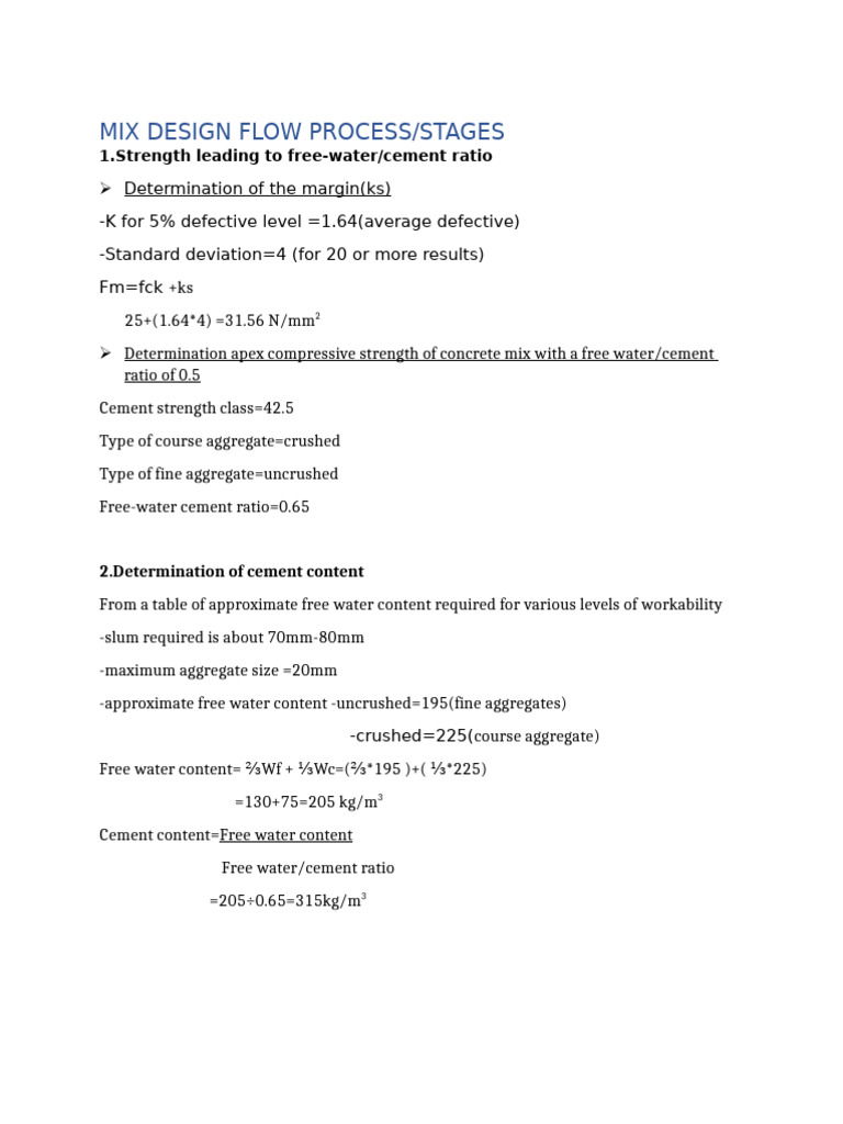 Concrete Mix Design for Uncrushed Aggregates | PDF