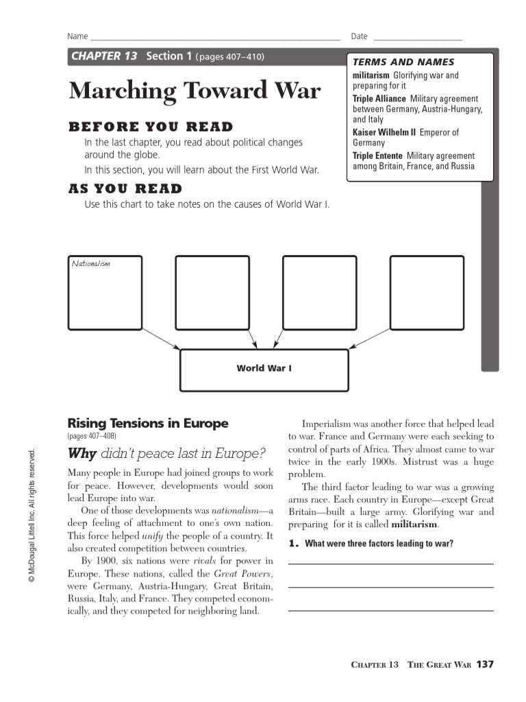 Marching Toward War Supplement | PDF | Austria Hungary | Otto Von Bismarck