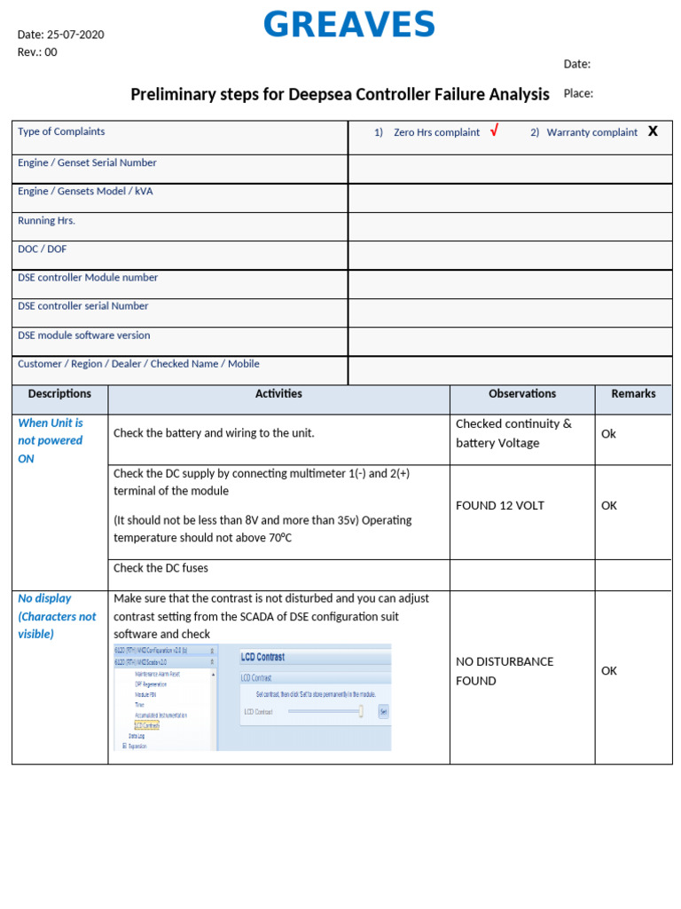 Deepsea Controller Failure Analysis Pdf Switch Relay