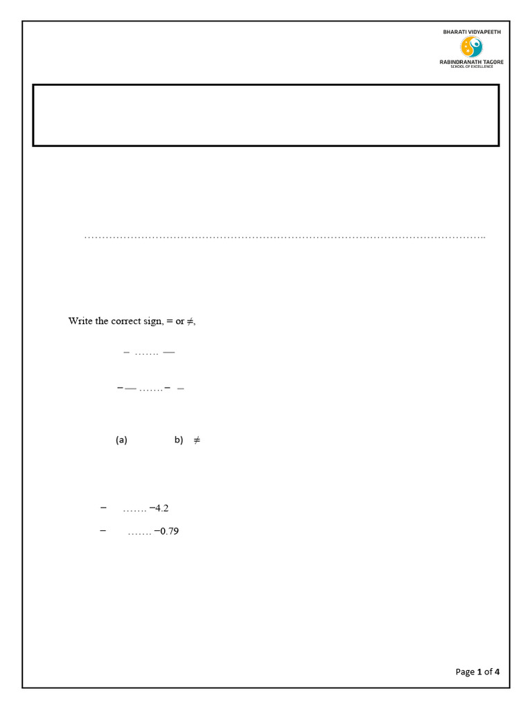 Math Worksheet Answer Key for Grade VII | PDF | Mathematics | Arithmetic
