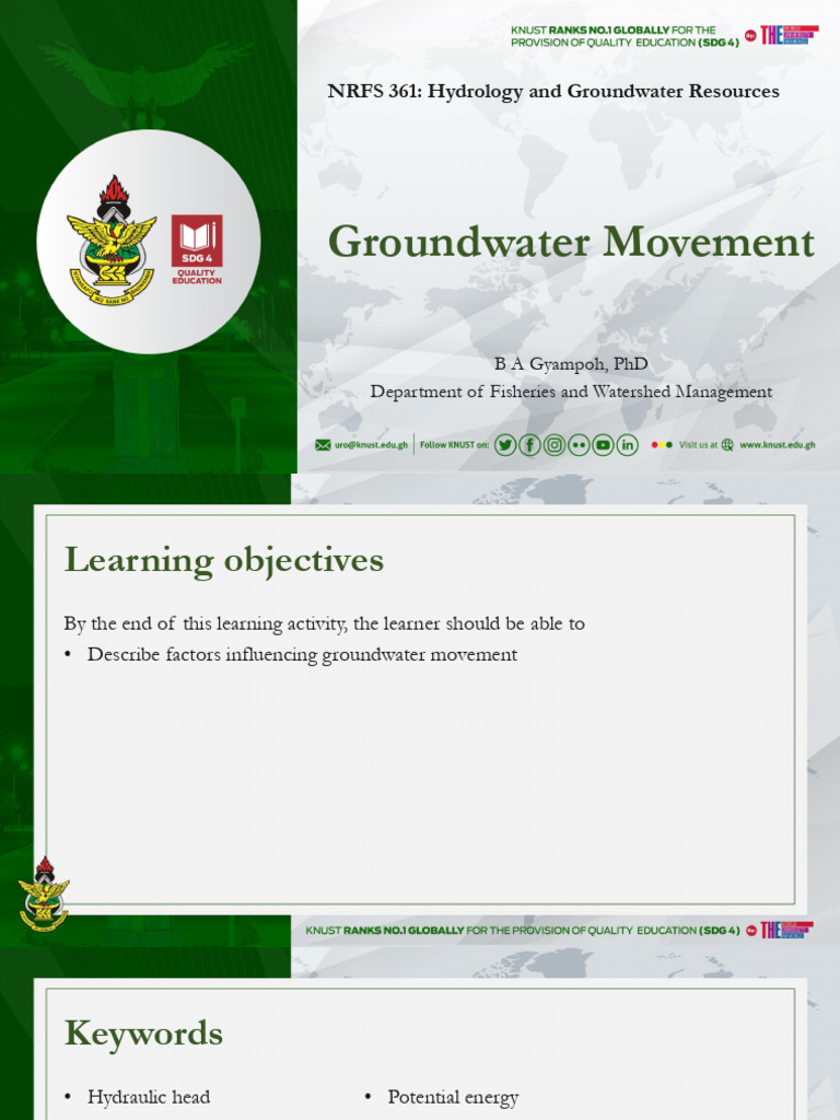 Factors Influencing Groundwater Movement | PDF | Porosity ...