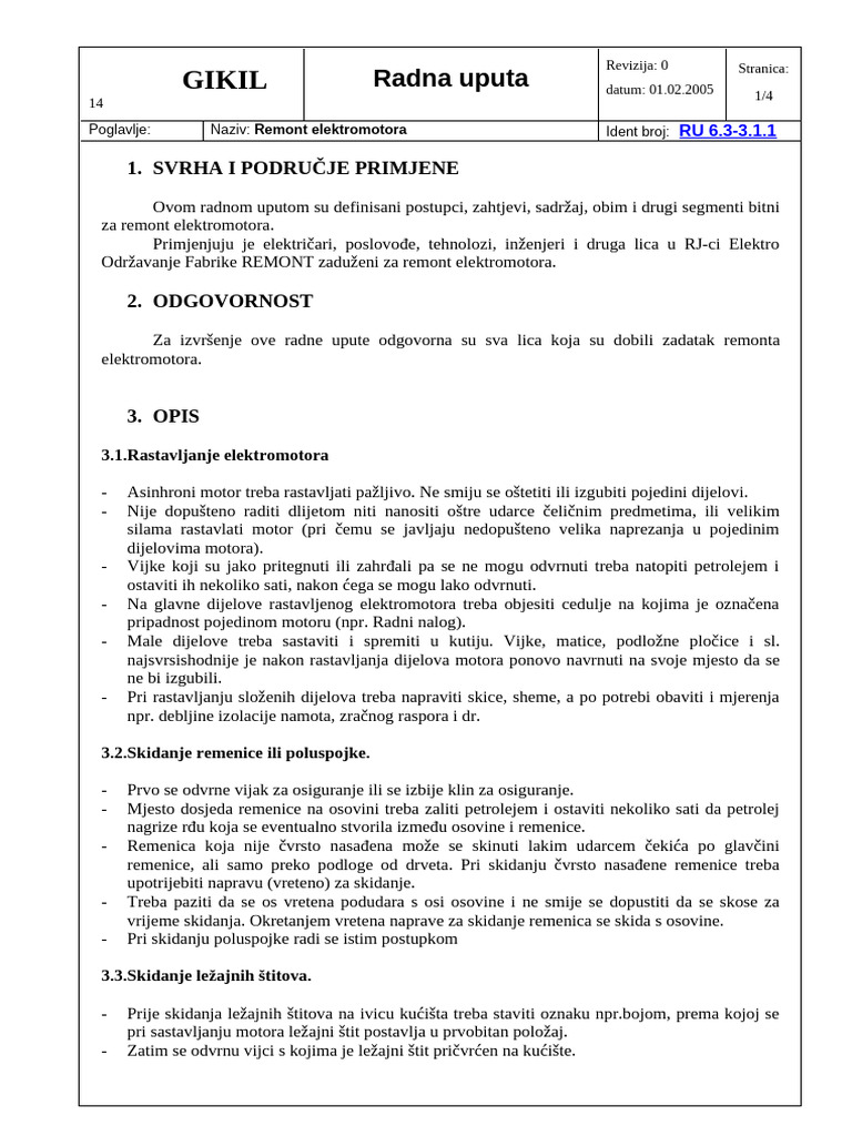 RU 6.3-3.1.1 (Remont El - Motora) | PDF