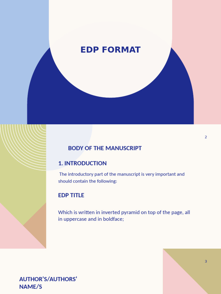 Edp Format | PDF | Paragraph | Written Communication