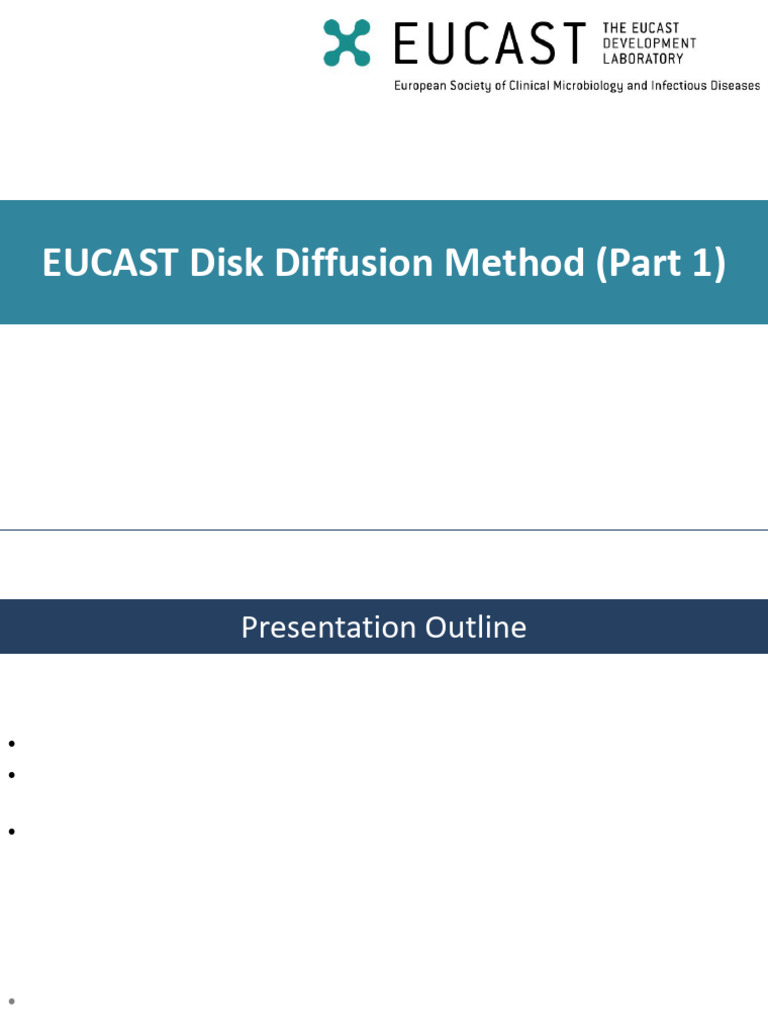 EUCAST Disk Diffusion Method Guide | PDF | Microbiology