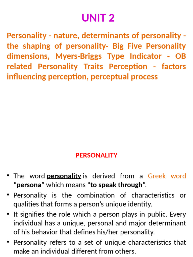 Understanding Personality and Perception | PDF | Perception | Senses